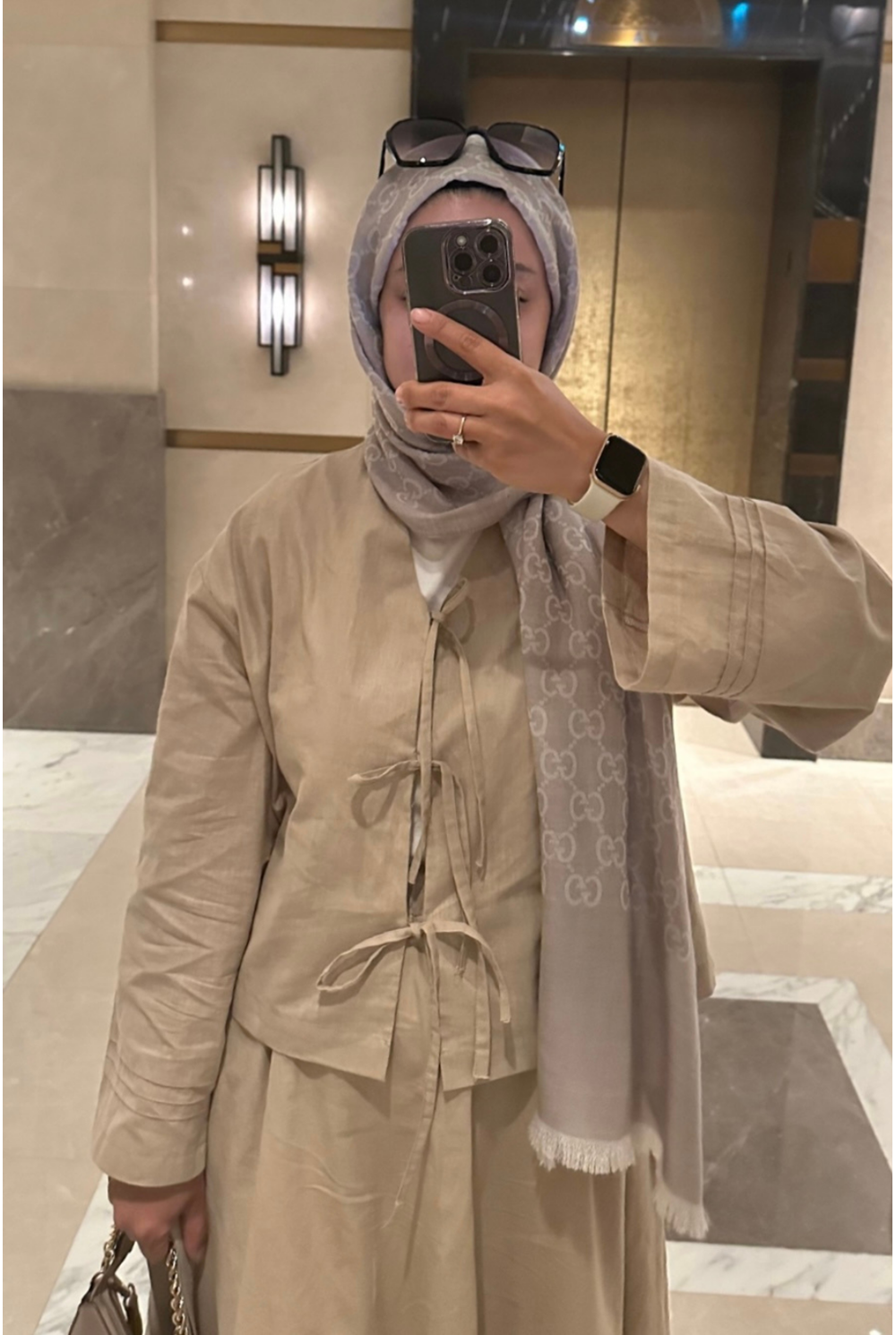 Bağlamalı Keten Bluz Krem