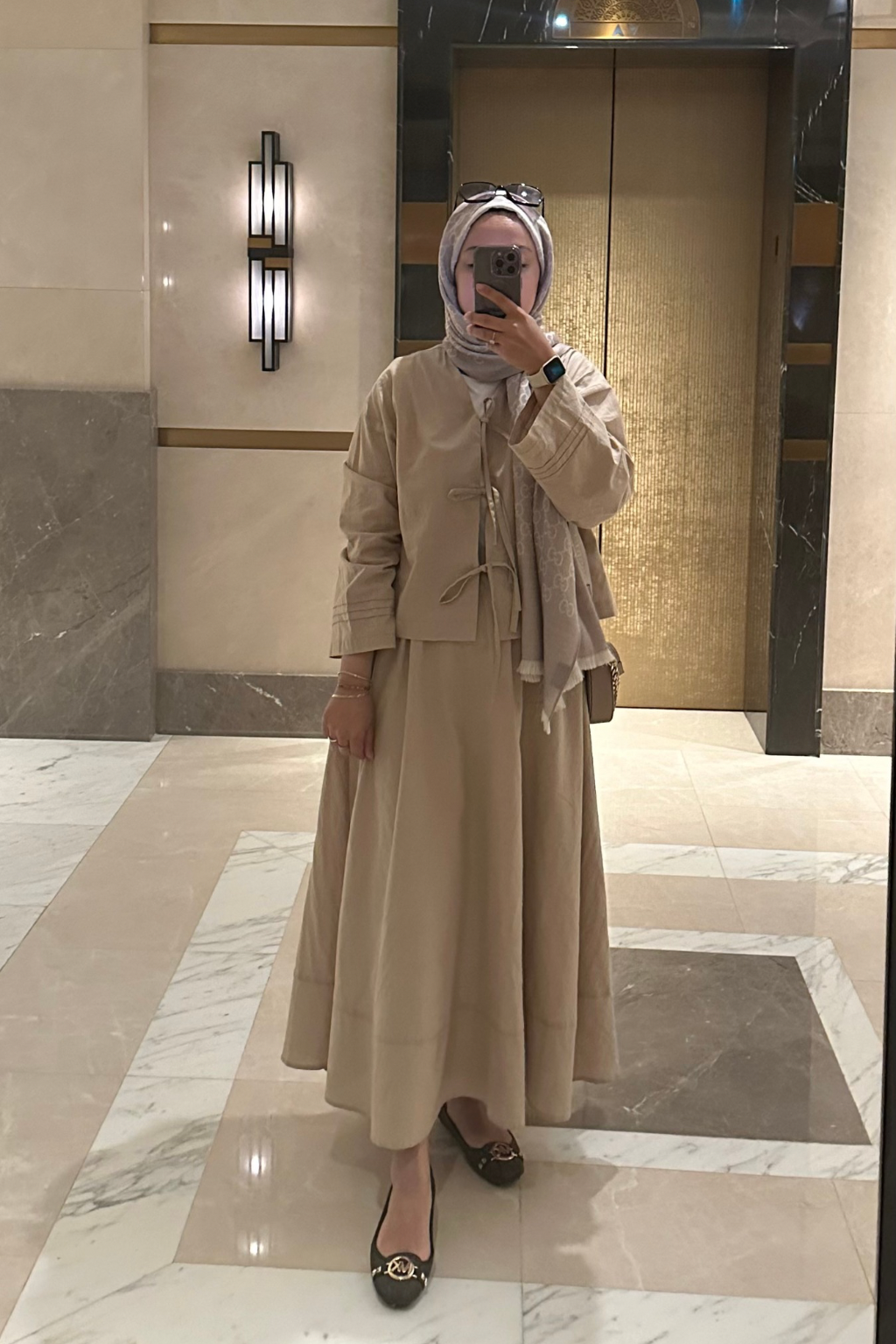 Bağlamalı Pamuk Keten Takım Krem