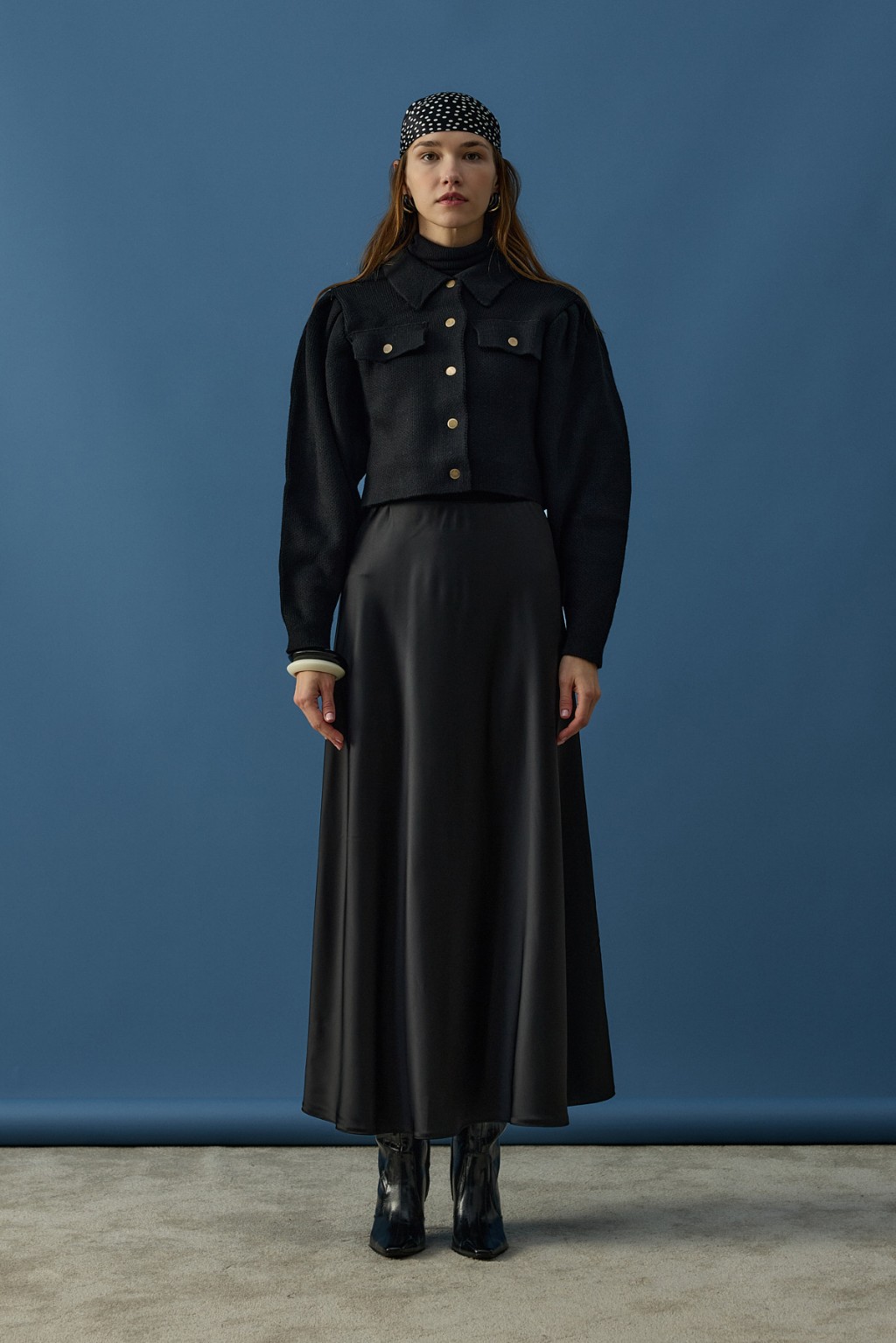 Balon Kol Hırka Siyah