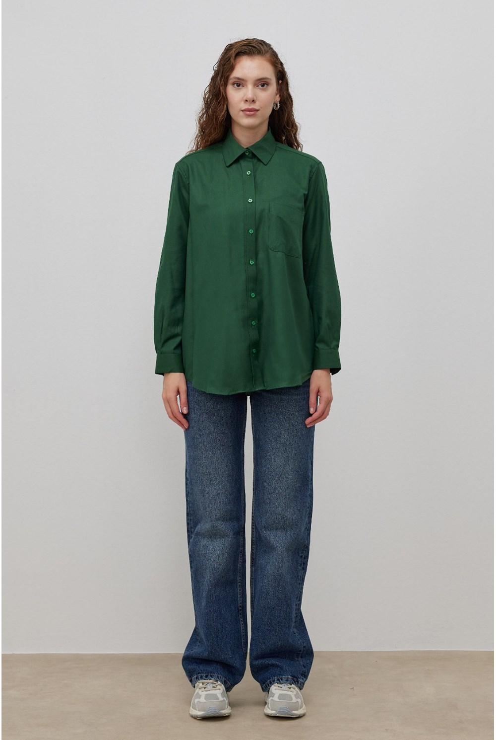 Basic Gömlek Yeşil 