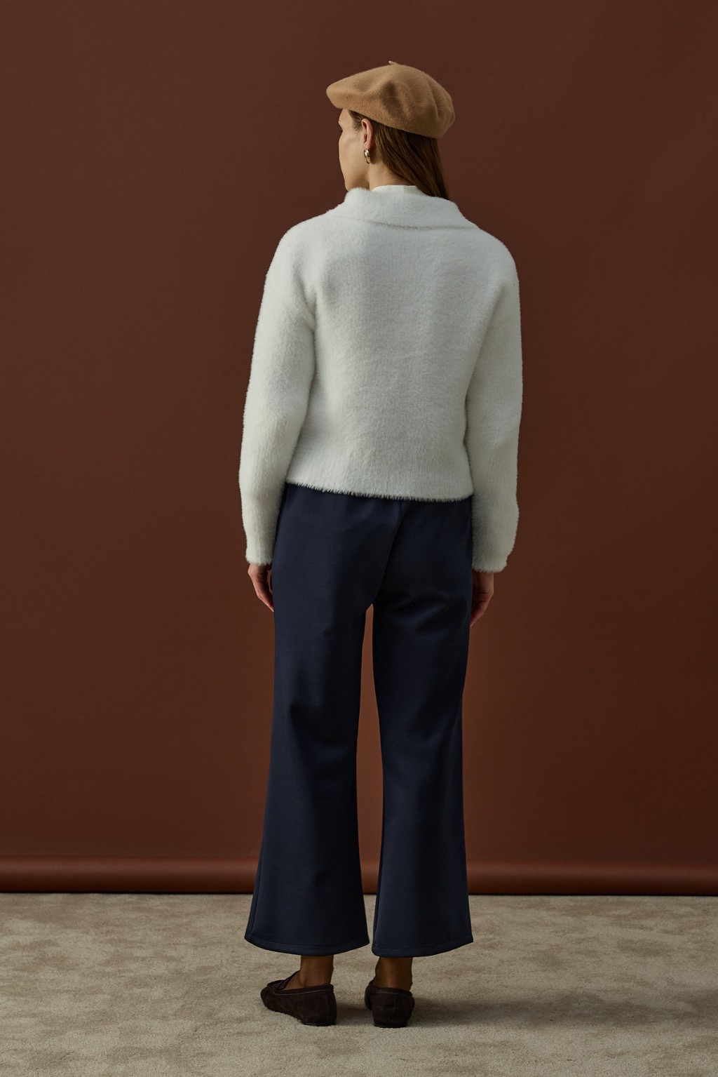 Düğme Detaylı Soft Hırka Beyaz