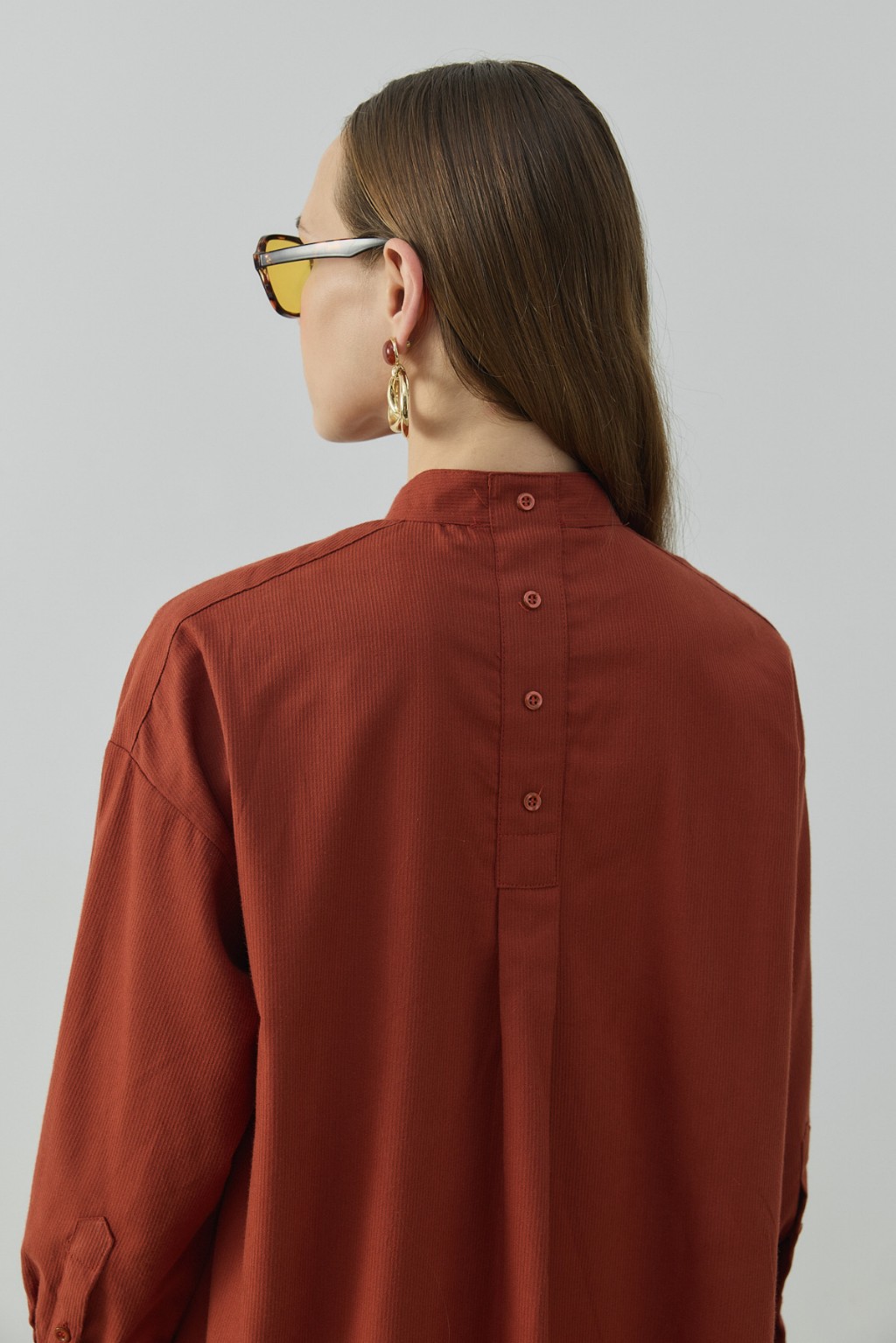 Gizli Cepli Hakim Yaka Gömlek Kremit