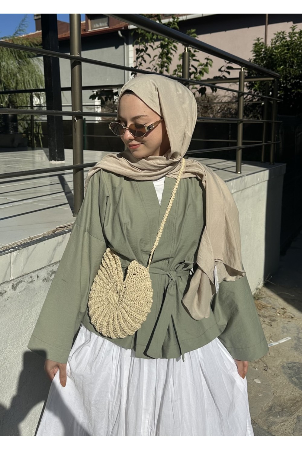 Kısa Kraş Kimono Mint