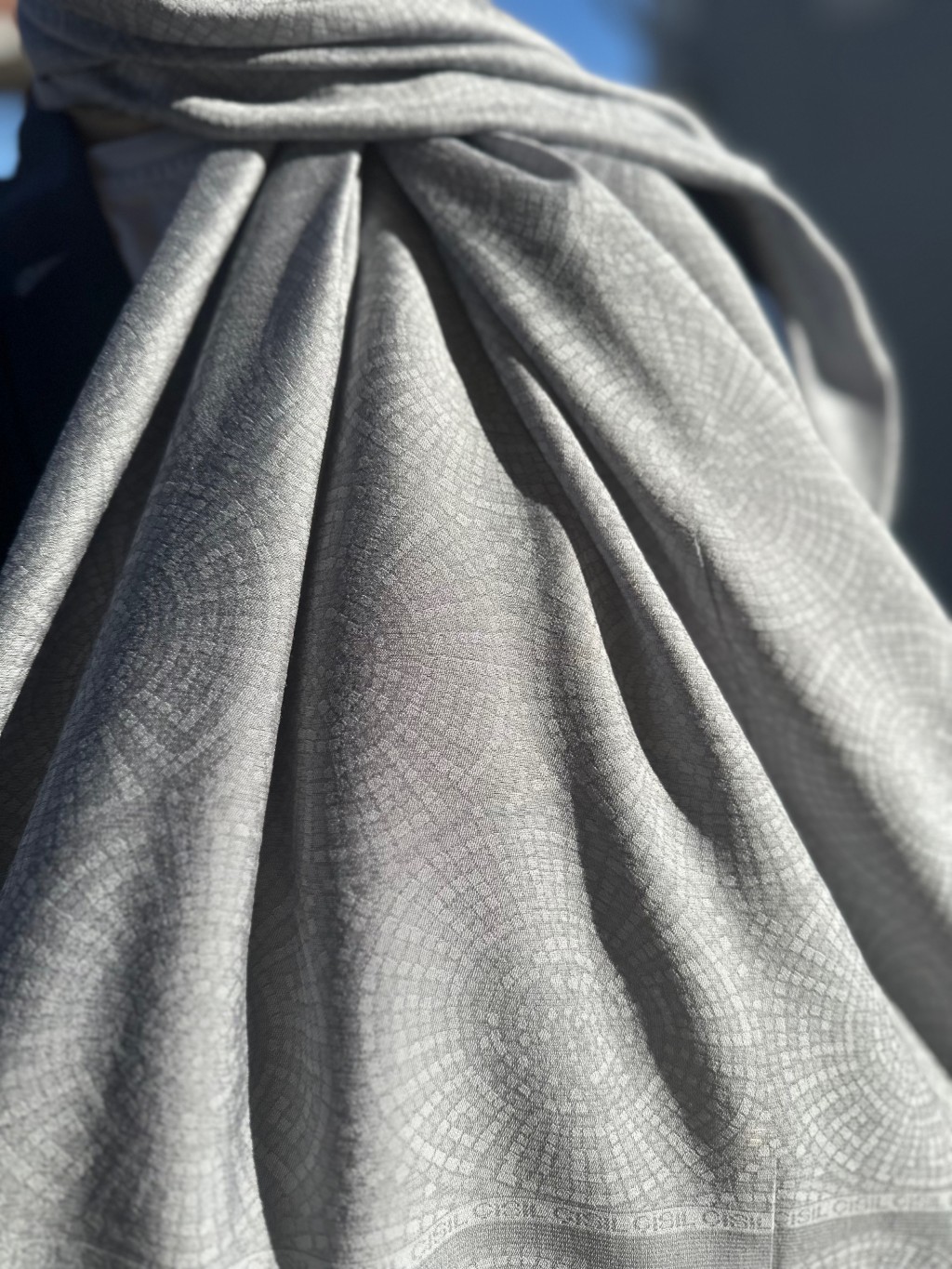 Mozaik Desen Şal Gri