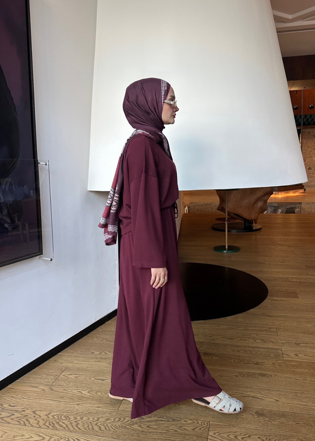Pantolon Etekli Takım Bordo