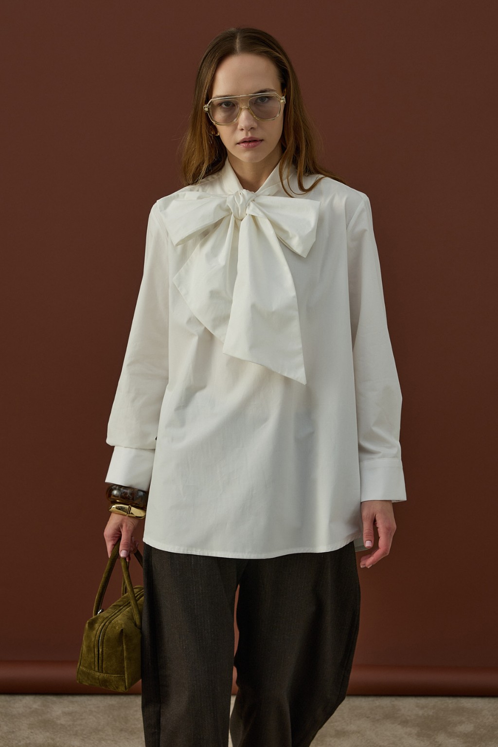 Premium Yaka Detaylı Gömlek Beyaz