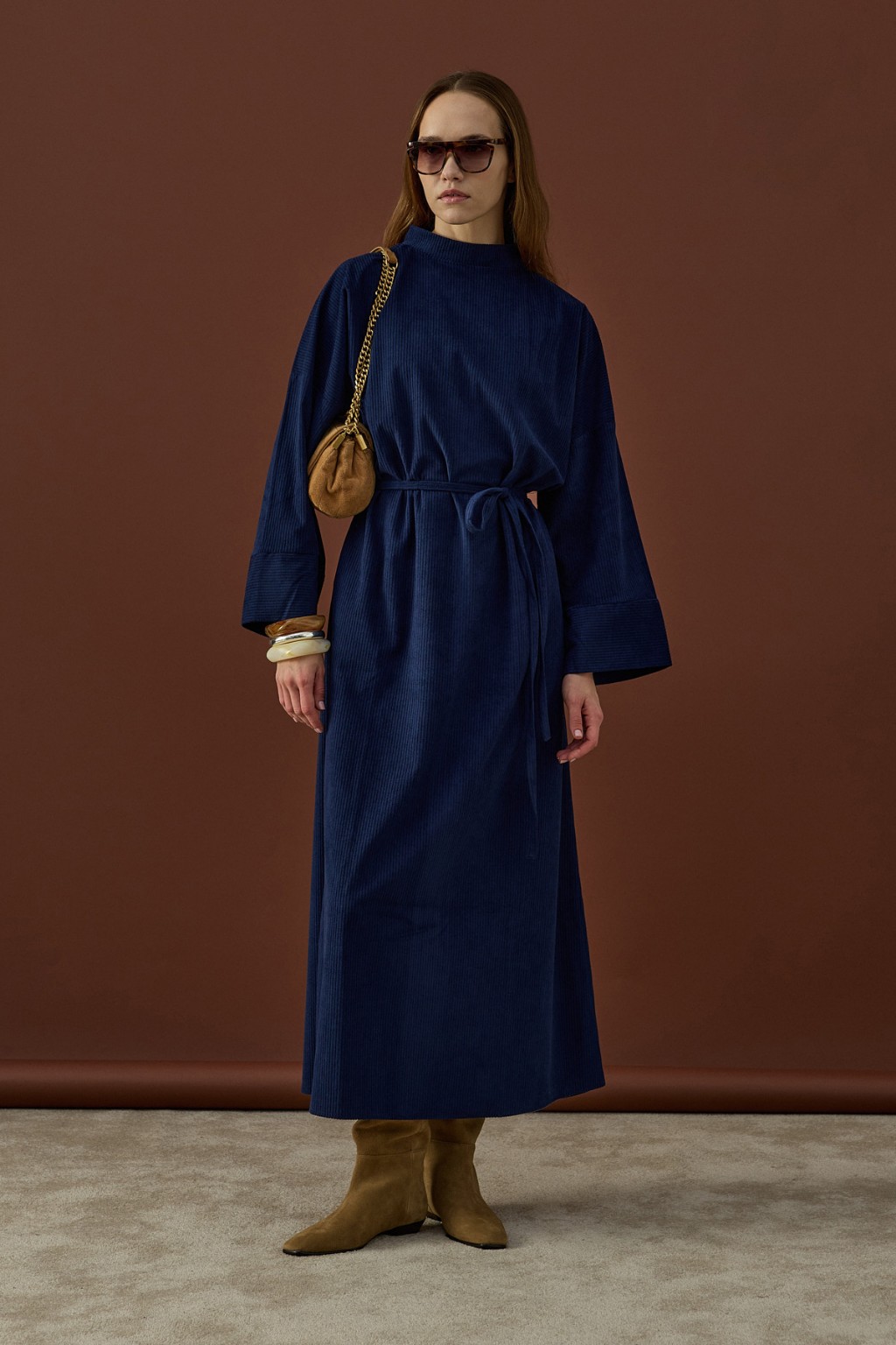 Relax Elbise Lacivert