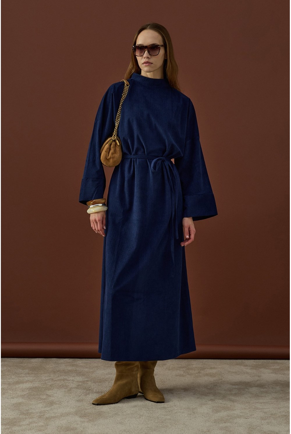 Relax Elbise Lacivert