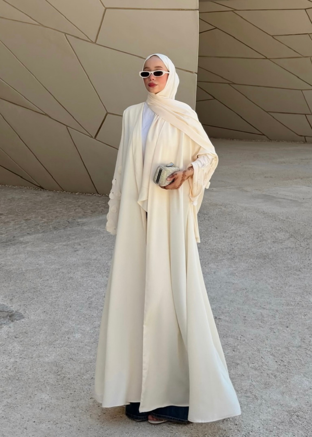 Rose Abaya Ekru 