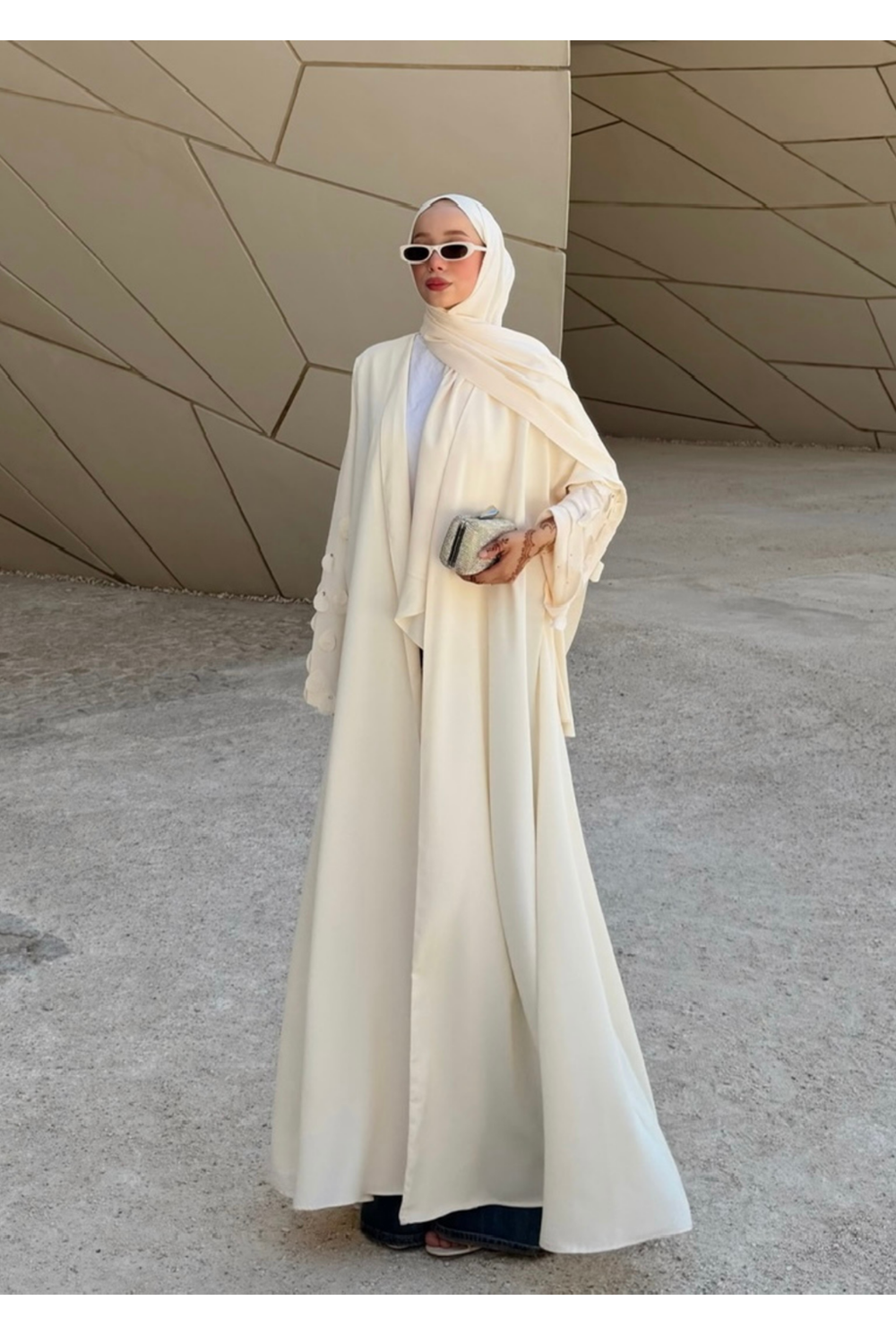 Rose Abaya Ekru 