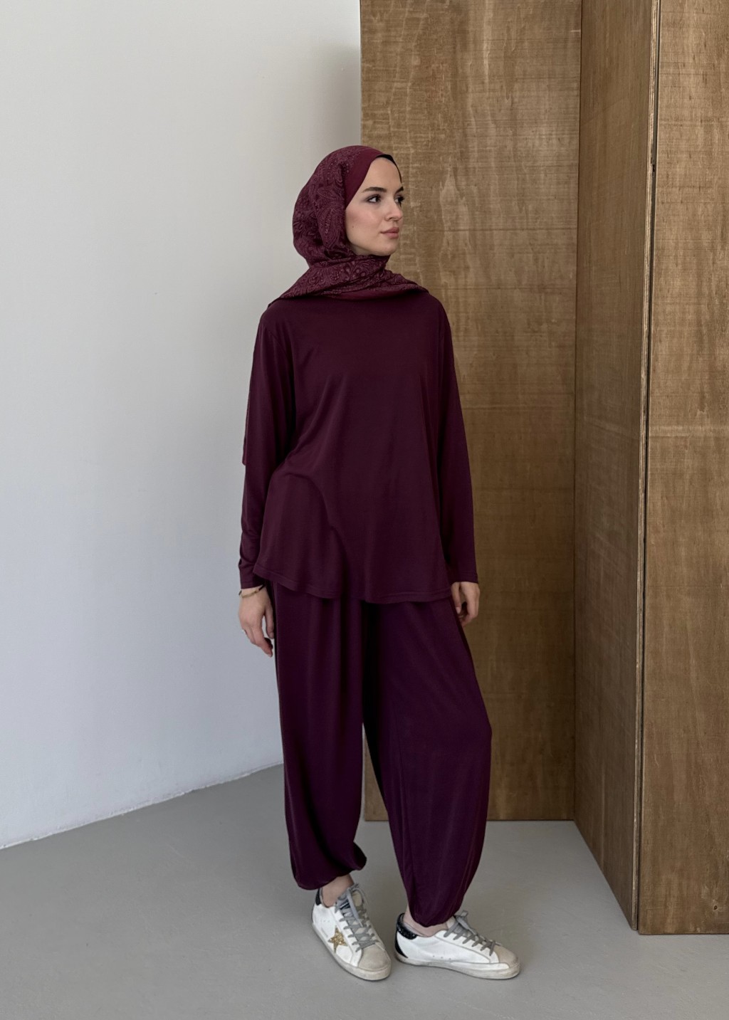 Şalvarlı Takım Vişne 