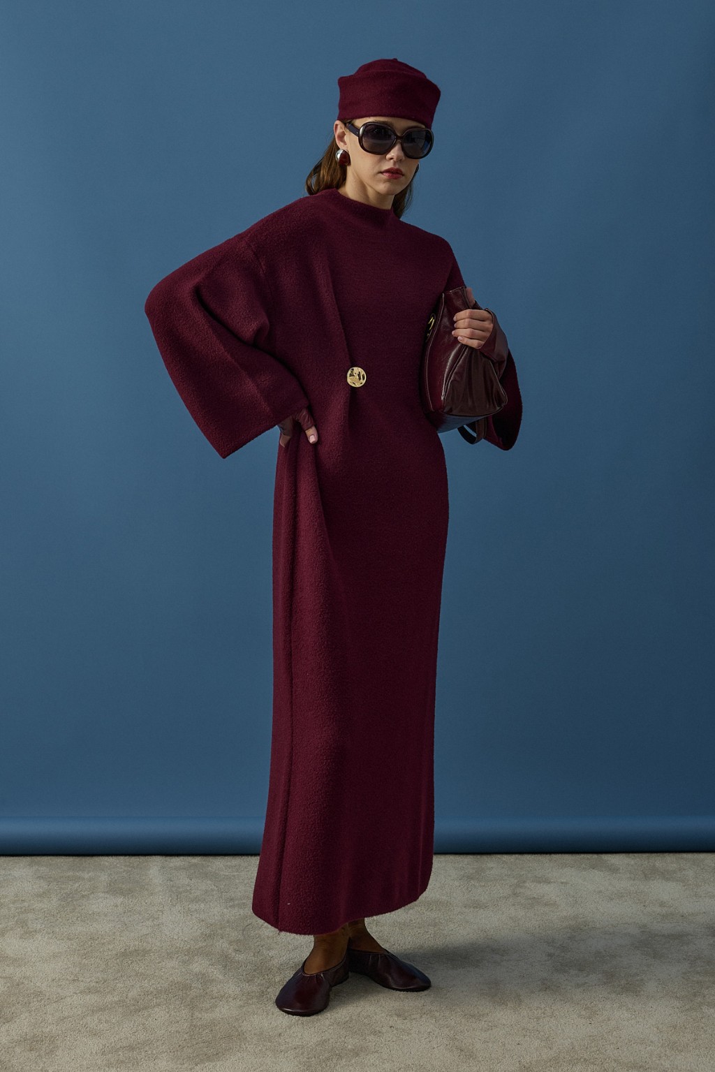 Soft Triko Elbise Bordo