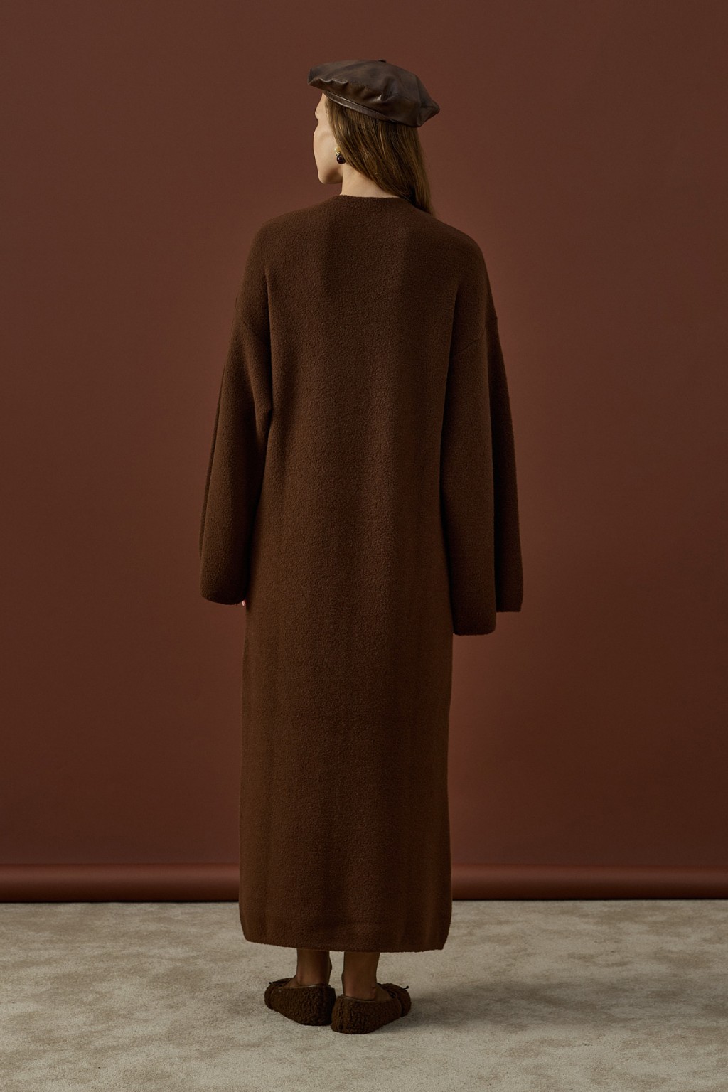 Soft Triko Elbise Kahve 