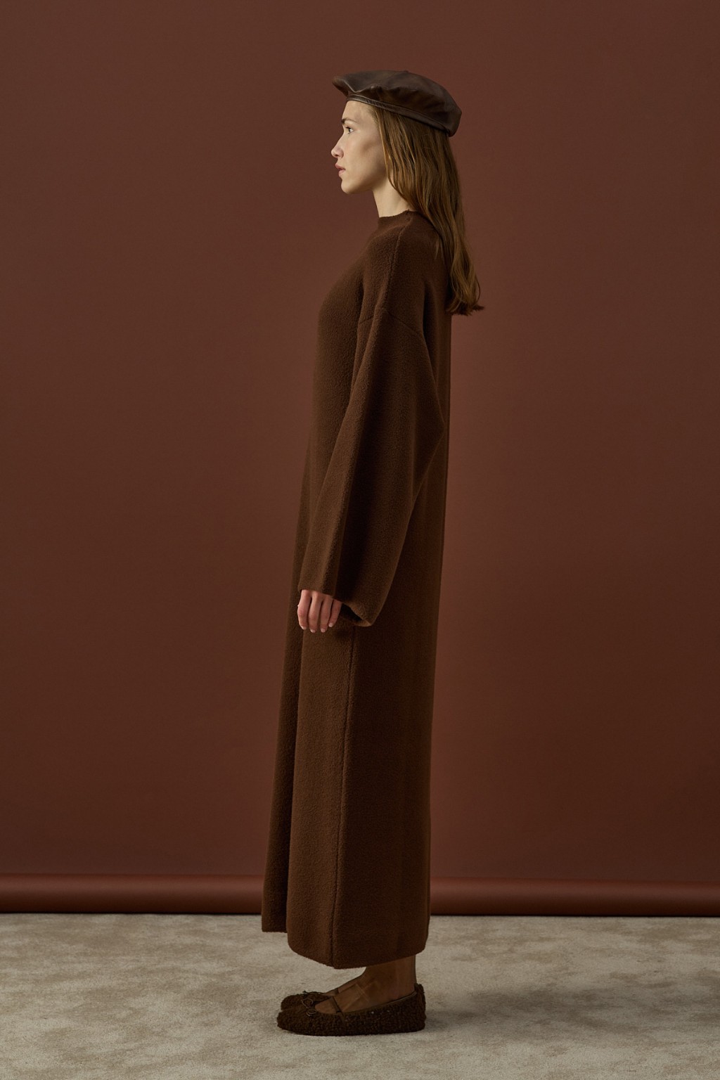 Soft Triko Elbise Kahve 