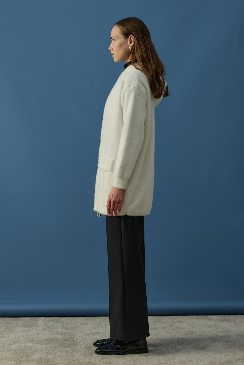 Soft Uzun Hırka Beyaz