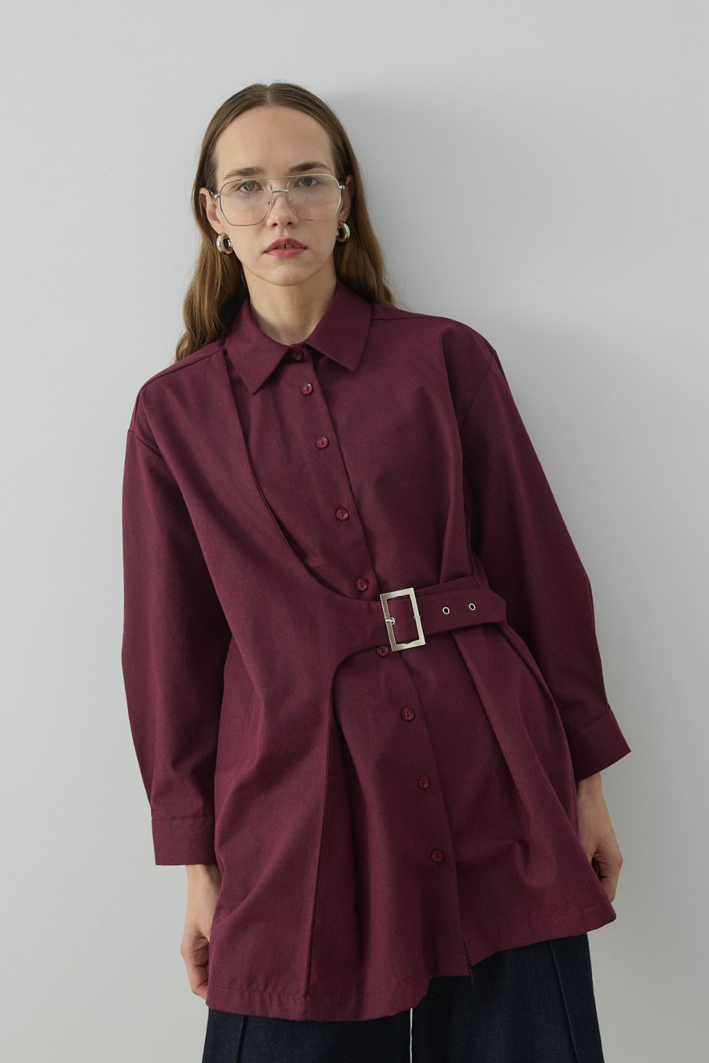 Tokalı Gömlek Bordo