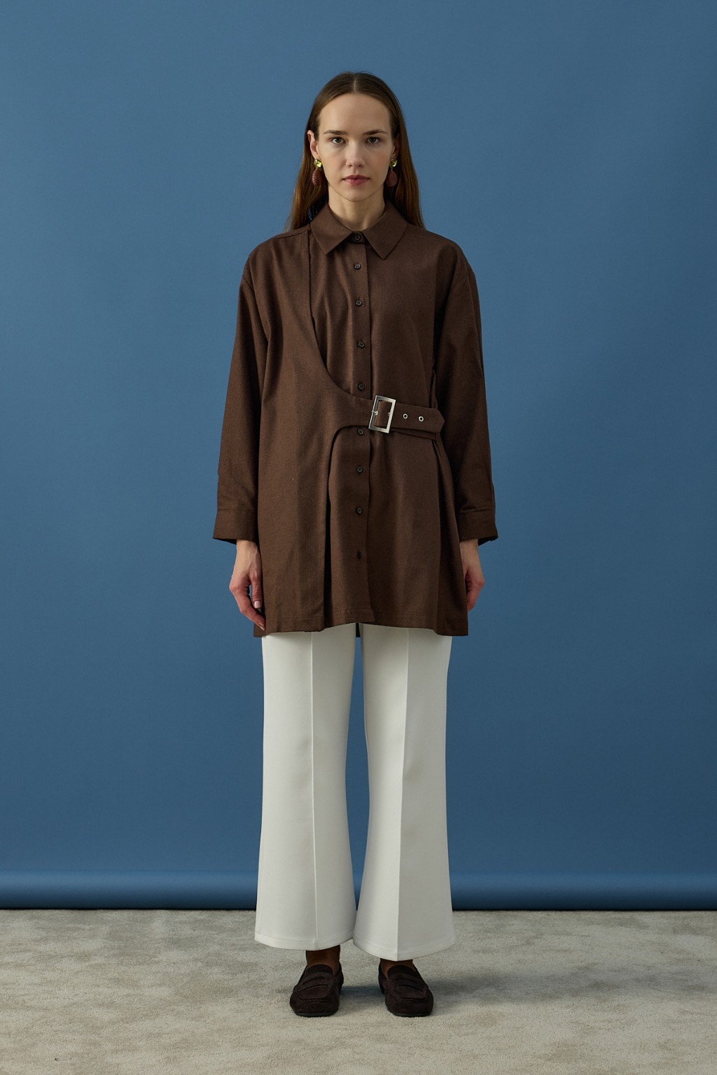 Tokalı Gömlek Kahverengi