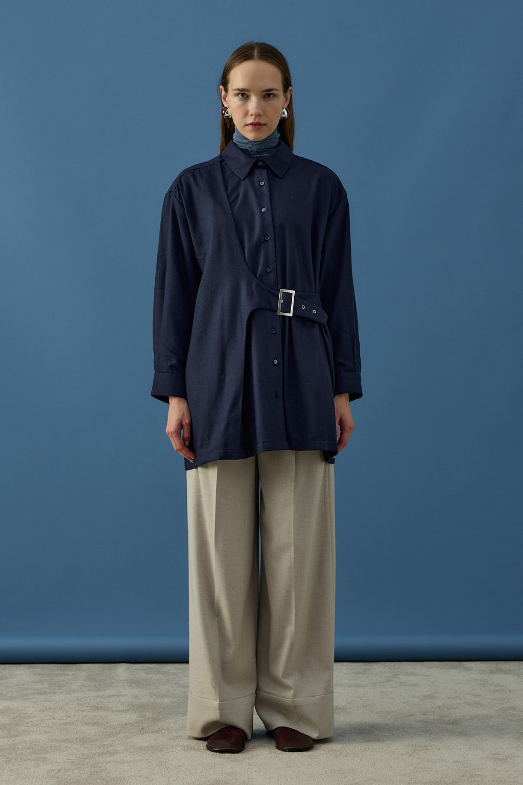 Tokalı Gömlek Lacivert