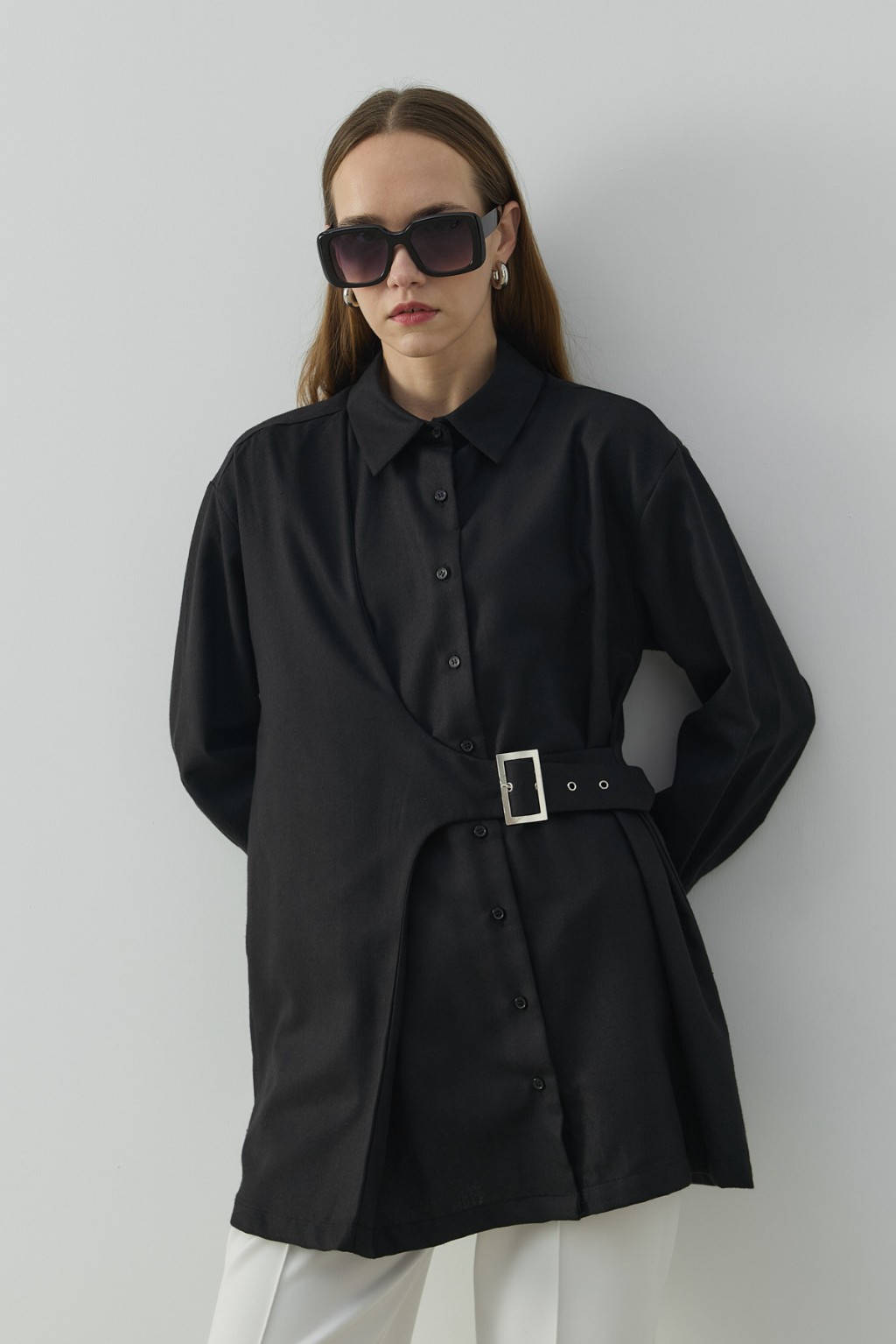 Tokalı Gömlek Siyah