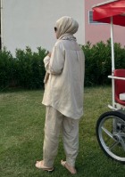 Comfort Keten Takım Krem