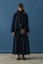 Deri Yaka Ceket Takım Lacivert