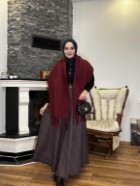 Ekose Kloş Etek Kahverengi 