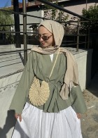 Kısa Kraş Kimono Mint