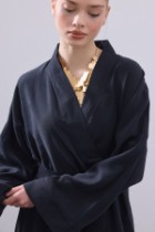 Modal Uzun Kimono Ferace Takım Siyah